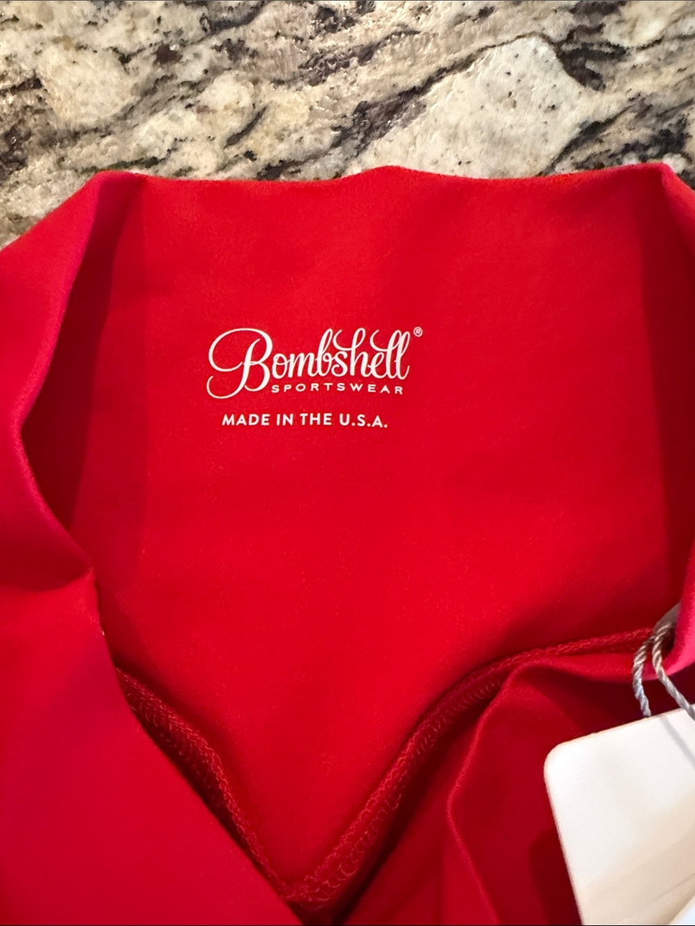 Bombshell Sportswear Red Power Line Shorts NWT Sz Small - Picture 7 of 8